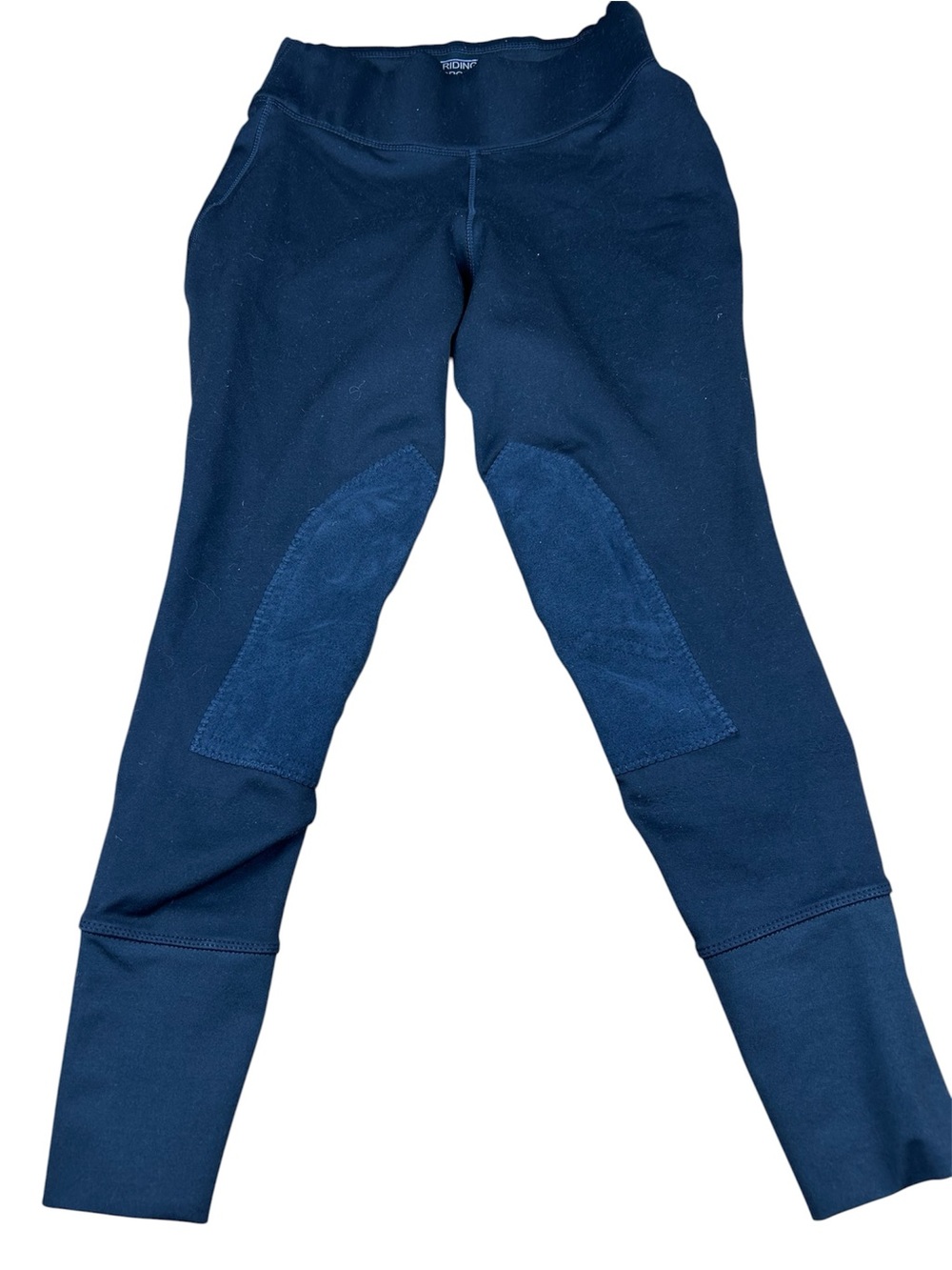 Dover Saddlery Riding Sport Black Pull-On Knee Patch Riding Pants - Small
